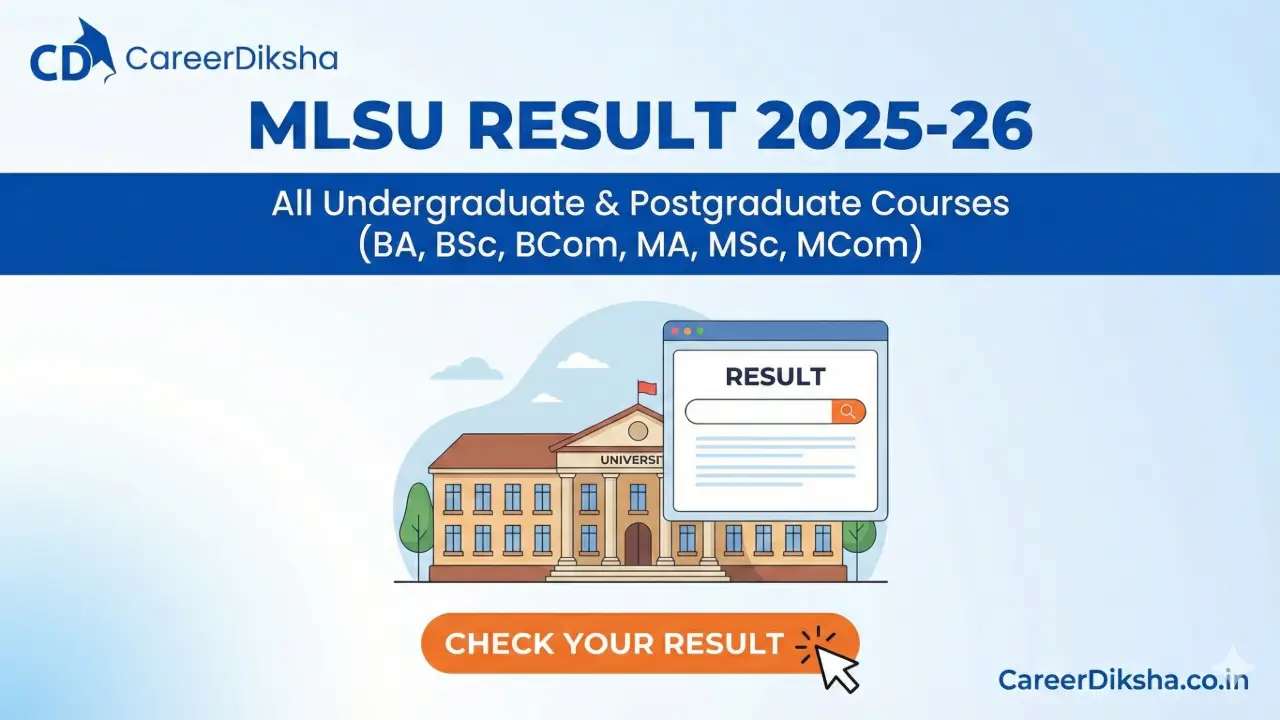 New government jobs 2025 online apply - MLSU Result 2025-26 Released Check Now
