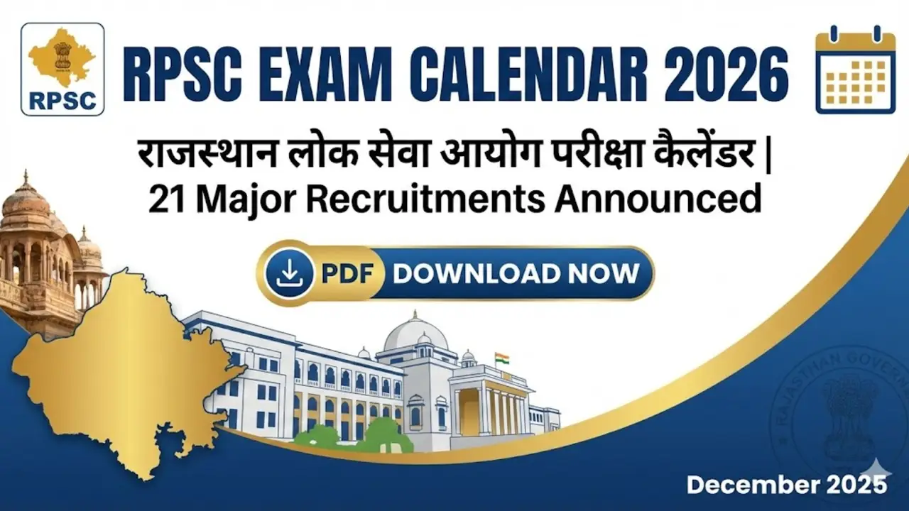 New government jobs 2025 online apply - RPSC Exam Calendar 2026 PDF Download: राजस्थान लोक सेवा आयोग ने जारी किया 21 भर्तियों का कैलेंडर