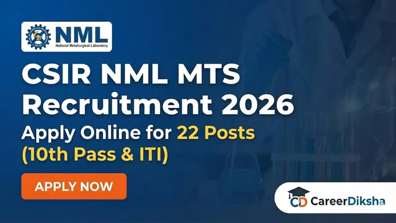 CSIR NML MTS Vacancy 2026: 10th Pass Jobs at National Metallurgical Laboratory - Apply Now! banner