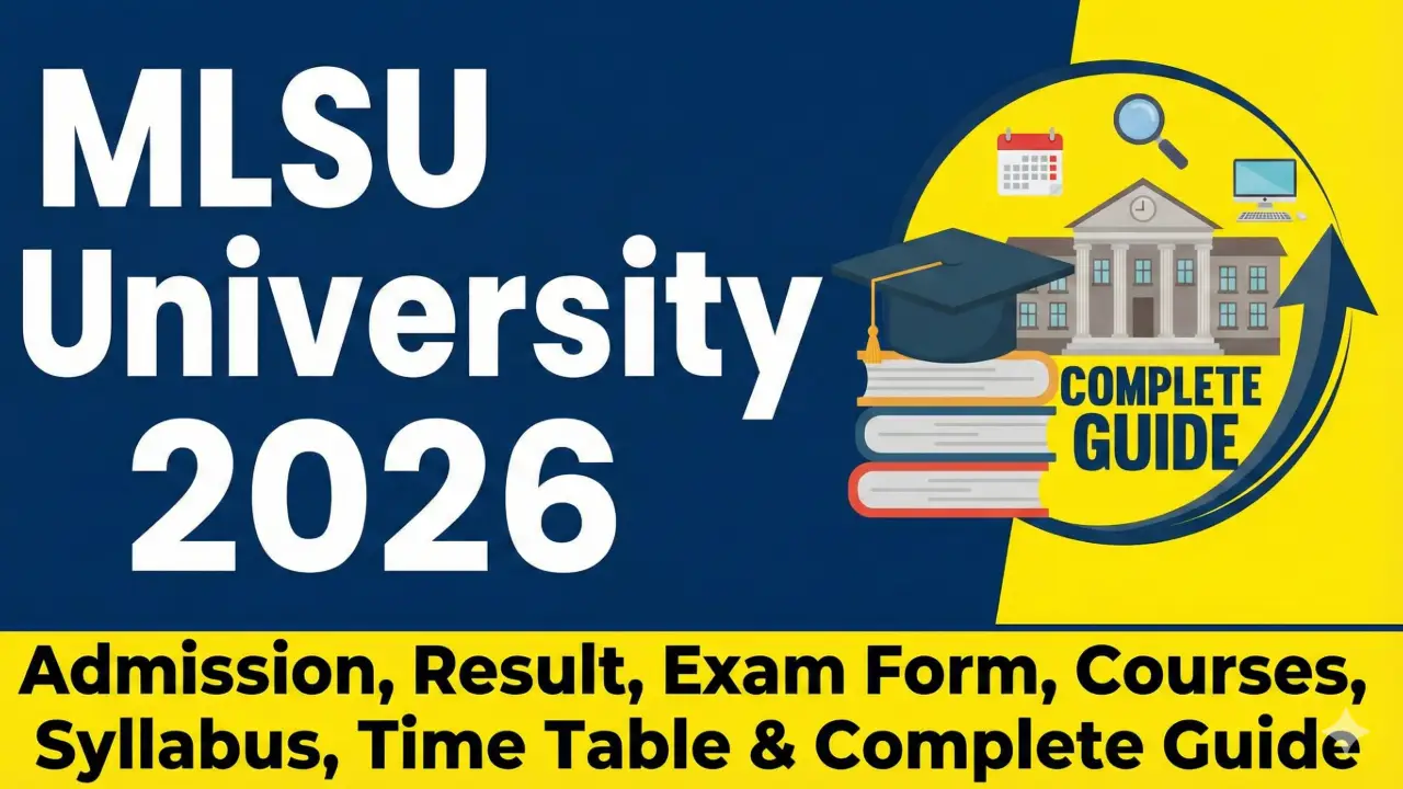 MLSU University 2026: Admission, Result, Exam Form, Courses, Syllabus, Time Table & Complete Guide banner