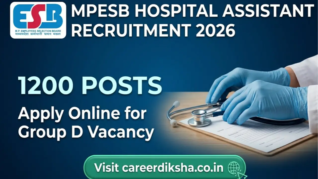 MPESB Hospital Assistant Recruitment 2026: Apply Online for 1200 Group D Posts banner