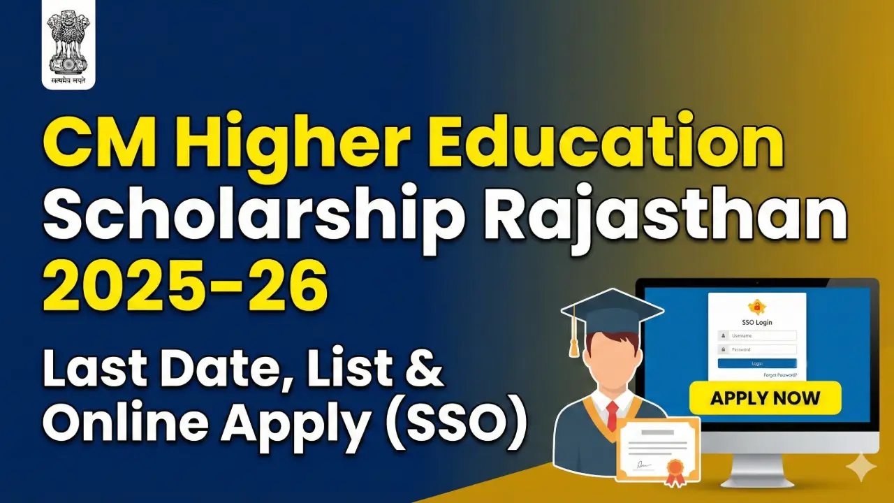 CM Higher Education Scholarship Rajasthan 2025-26: Last Date, List & Online Apply (SSO) banner