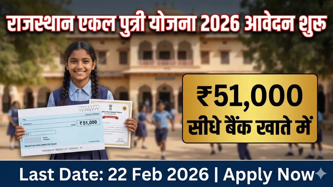 New government jobs 2025 online apply - Rajasthan Ekal Dwiputri Yojana 2026: ₹51,000 पुरस्कार, कट-ऑफ जारी, यहाँ से डाउनलोड करें फॉर्म