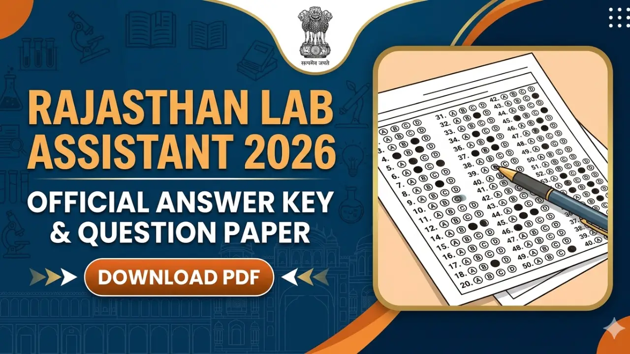 Rajasthan Lab Assistant Answer Key 2026: All Shift Answer Key, Question Paper PDF & Expected Cut Off banner