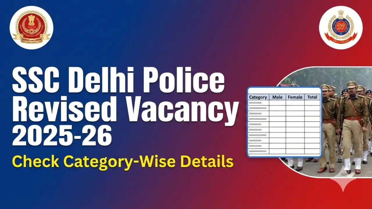 New government jobs 2025 online apply - SSC Delhi Police Vacancy 2025-26: Check Revised Category-Wise Details