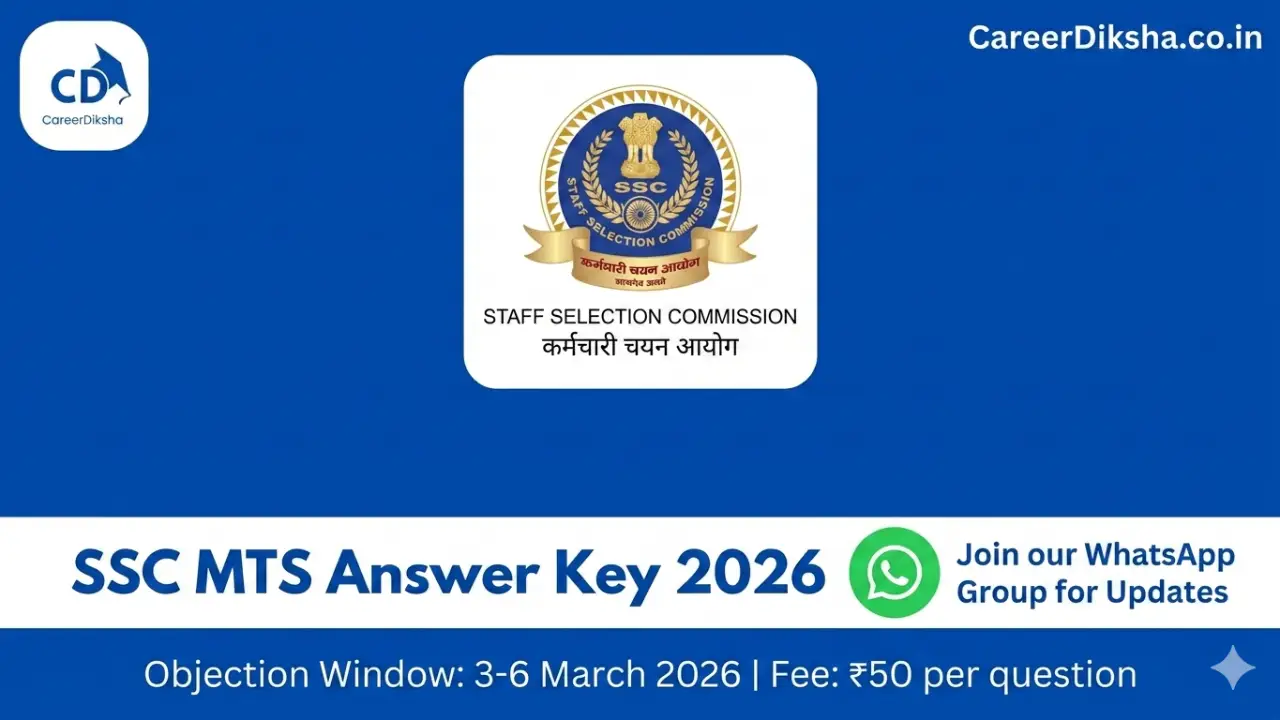 New government jobs 2025 online apply - SSC MTS Answer Key 2026 Link Active: अपने मार्क्स और रिस्पॉन्स शीट यहाँ से डाउनलोड करें(Direct Link)