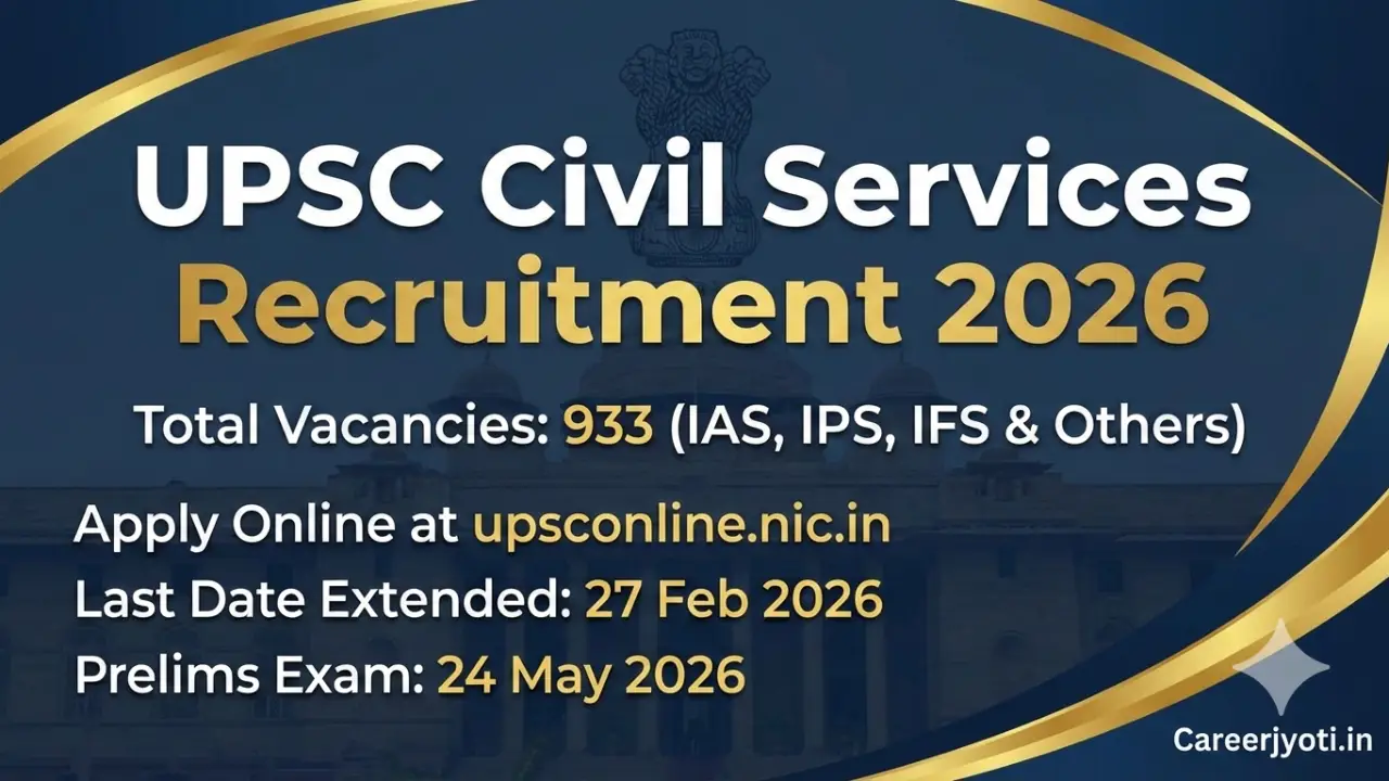 New government jobs 2025 online apply - UPSC Civil Service Recruitment 2026: 933 रिक्तियों के लिए ऑनलाइन आवेदन शुरू, यहाँ से करें आवेदन